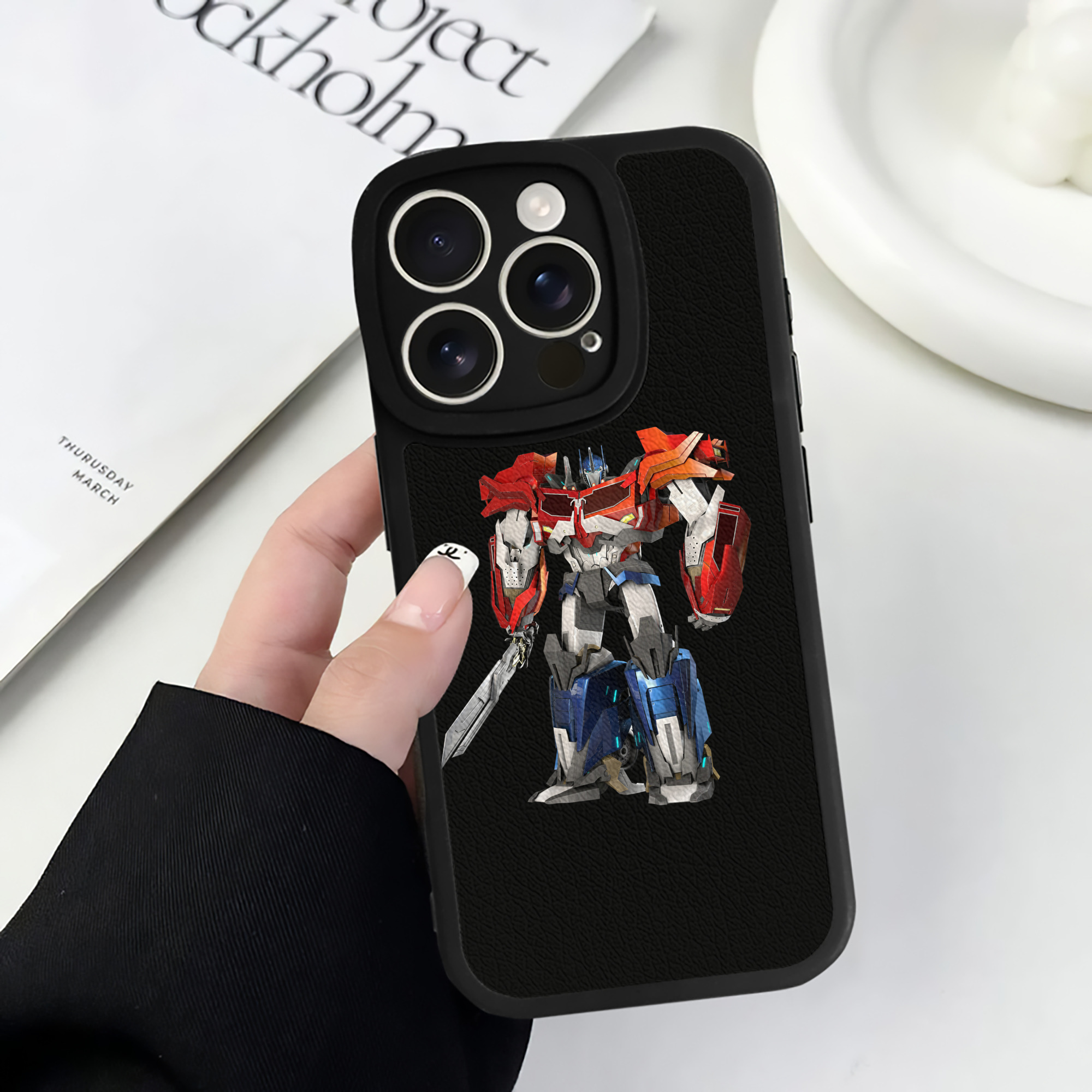 （画像用）  【iPhone 16シリーズ対応】シリコンスマホケース（レザー調） 材質：シリコン